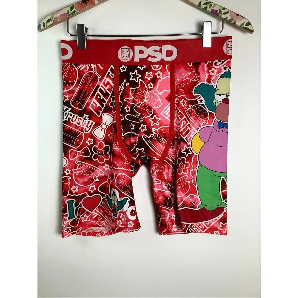 PSD Men's Medium Red Krusty the Clown The Simpsons Boxer Briefs V6-4